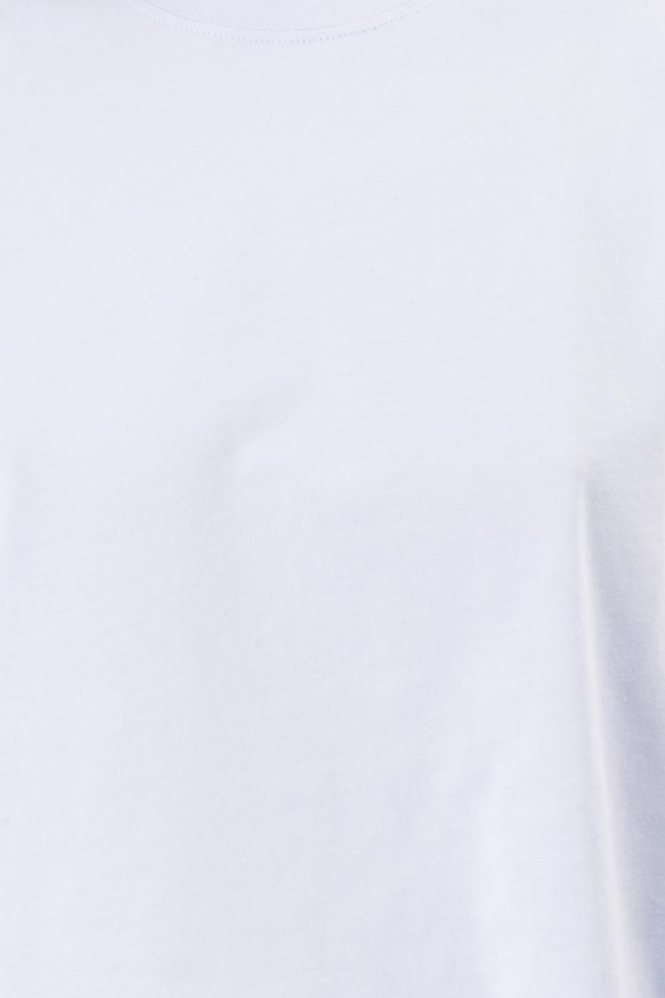 Bayan Mavi Bisiklet Yaka Kısa Kol Basic Tişört