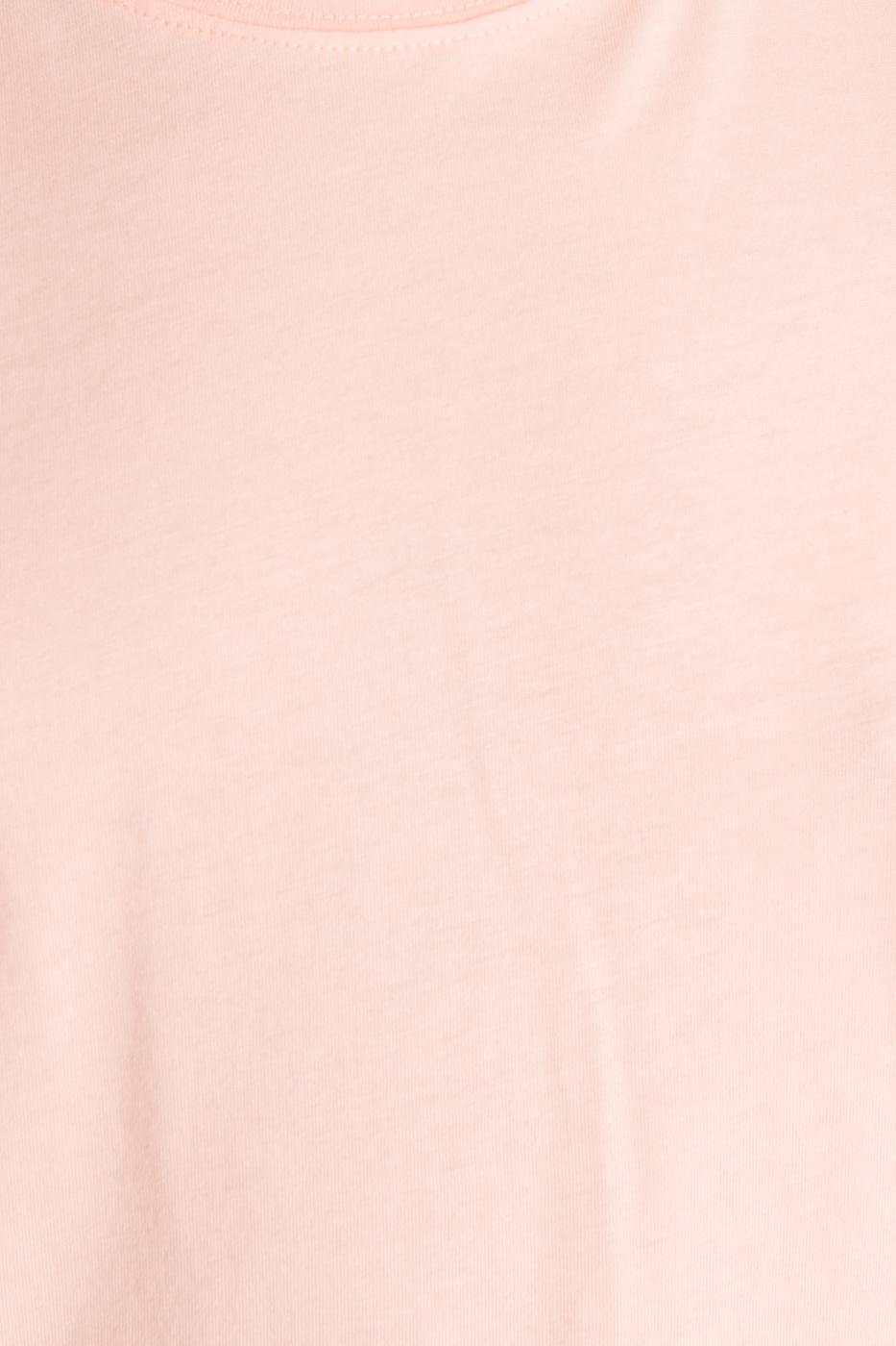 Bayan Pudra Bisiklet Yaka Kısa Kol Basic Tişört