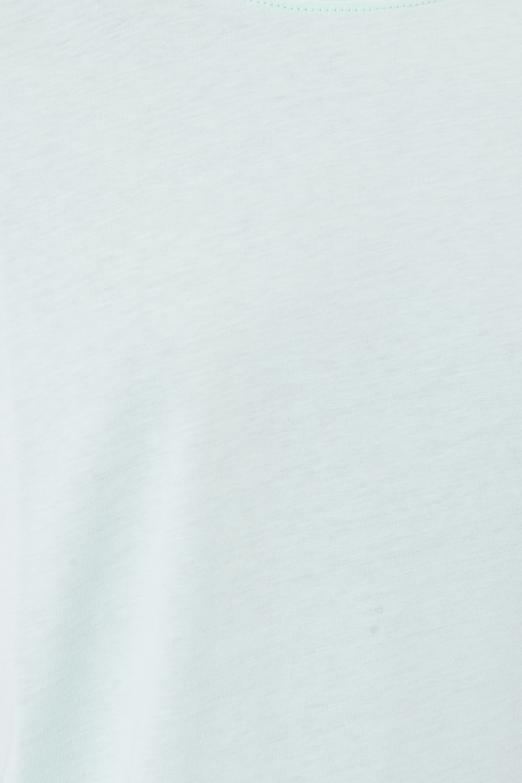 Bayan Yeşil Bisiklet Yaka Kısa Kol Basıc Tshirt - BSL