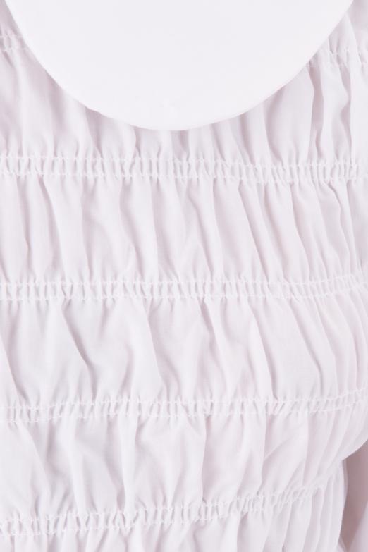 Bayan Beyaz Bebe Yaka Detaylı Gipeli Bluz - BSL