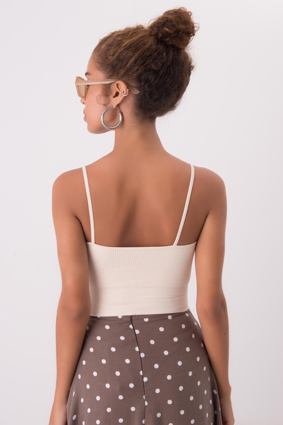 Bayan Ekru İnce Askılı Büstiyer