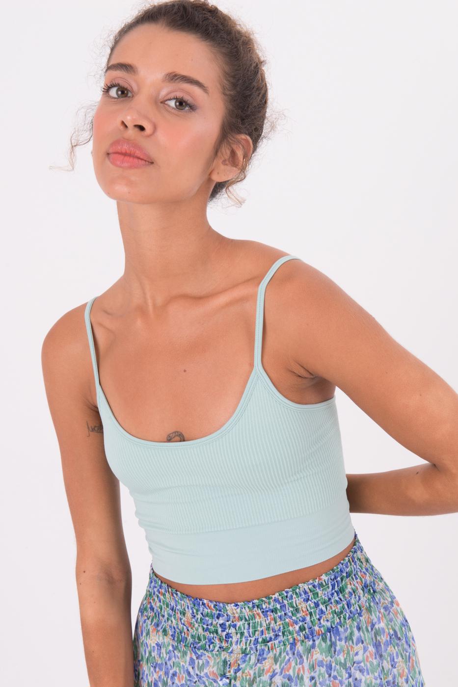 Bayan Yeşil İnce Askılı Büstiyer