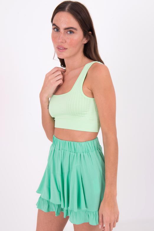 Bayan Yeşil Sırt Dekolteli Kare Yaka Büstiyer - BSL