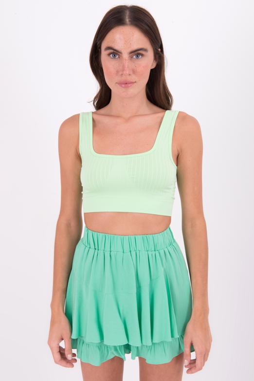 Bayan Yeşil Sırt Dekolteli Kare Yaka Büstiyer - BSL