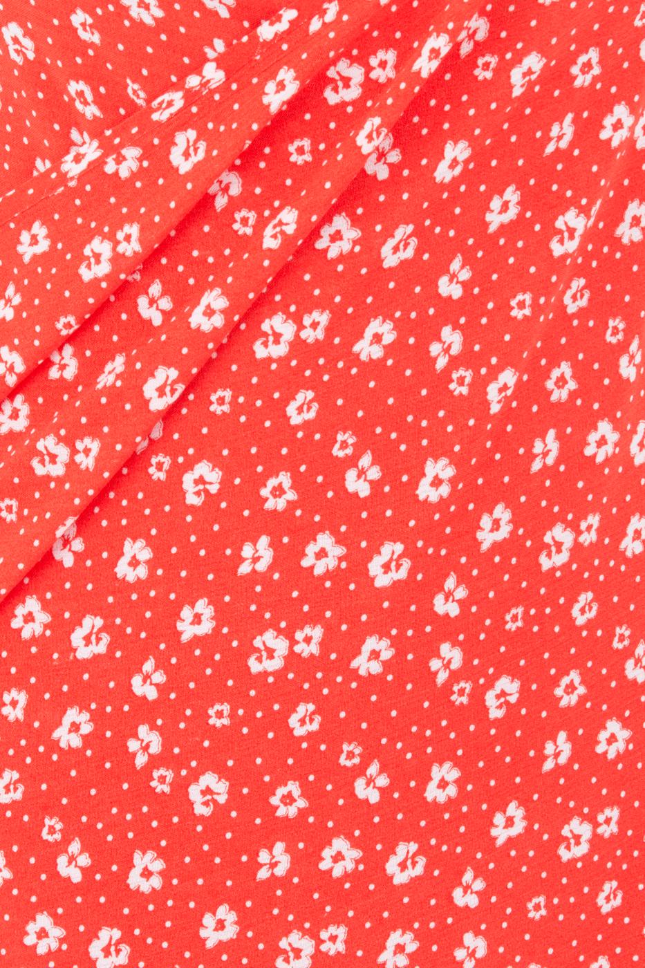 Bayan Kırmızı Sırt Dekolteli Asimetrik Etek Ucu  Detaylı Midi Elbise