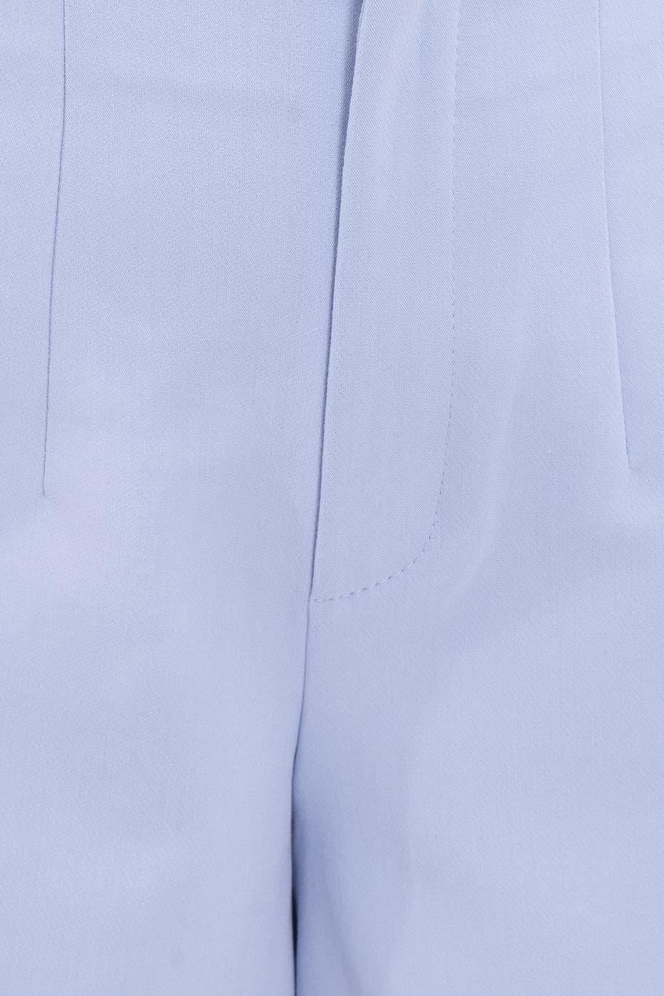 Bayan Mavi Yüksek Bel Mini Şort