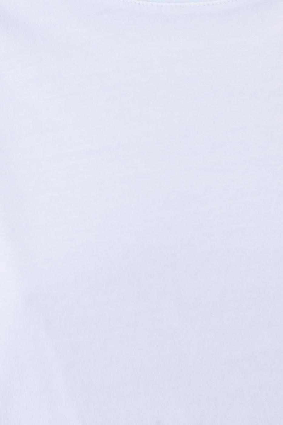 Bayan Mavi Kolsuz Yıkamalı Tişört