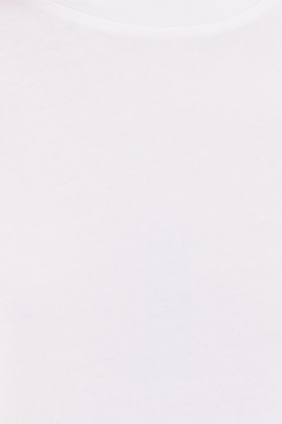 Bayan Beyaz Kolsuz Yıkamalı Tişört