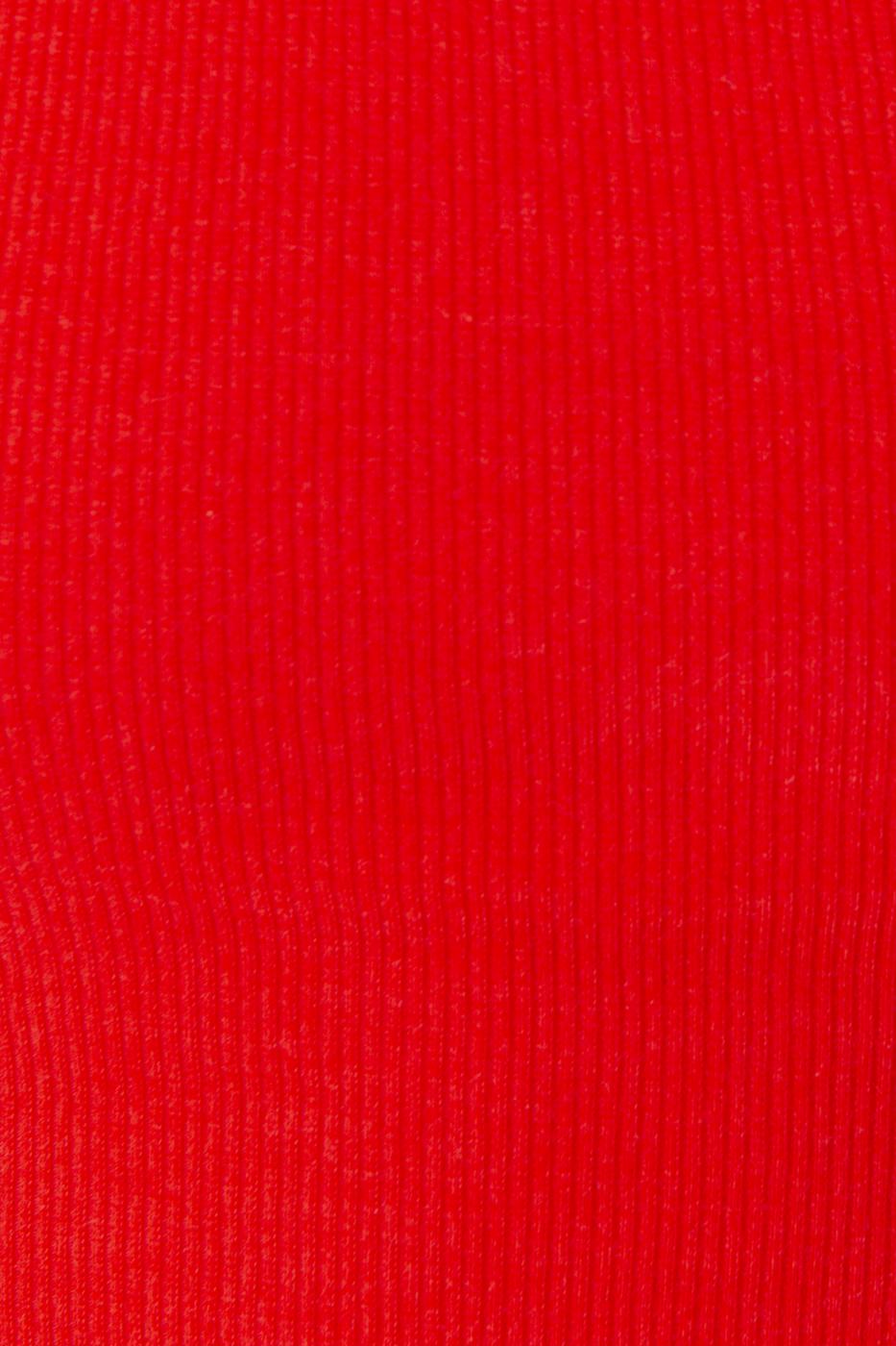 Bayan Kırmızı Tek Omuz Asimetrik Kesim Crop Body