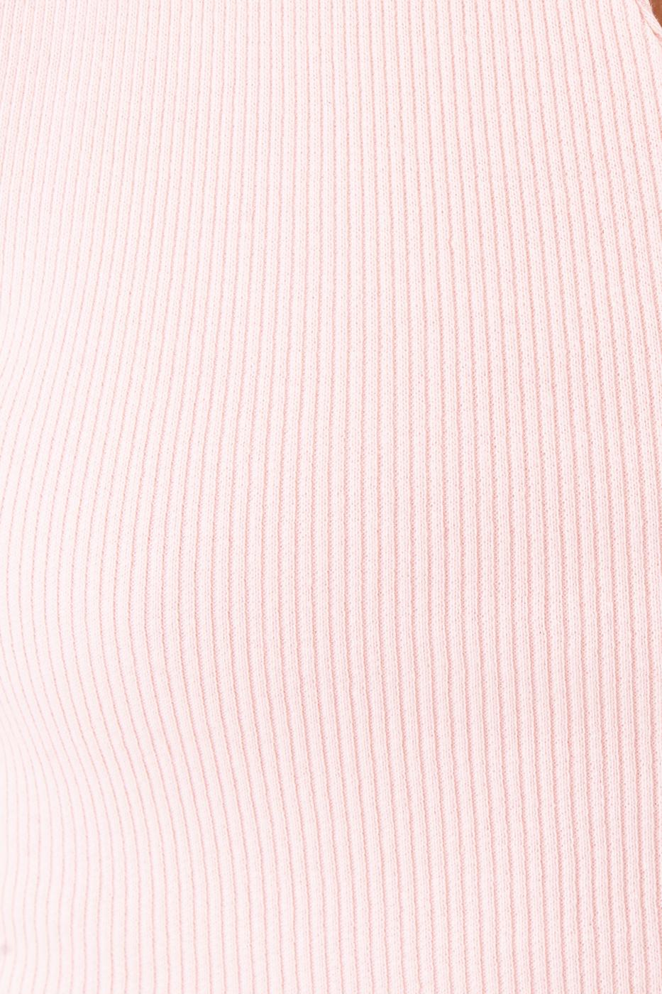 Bayan Pembe Tek Omuz Asimetrik Kesim Crop Body