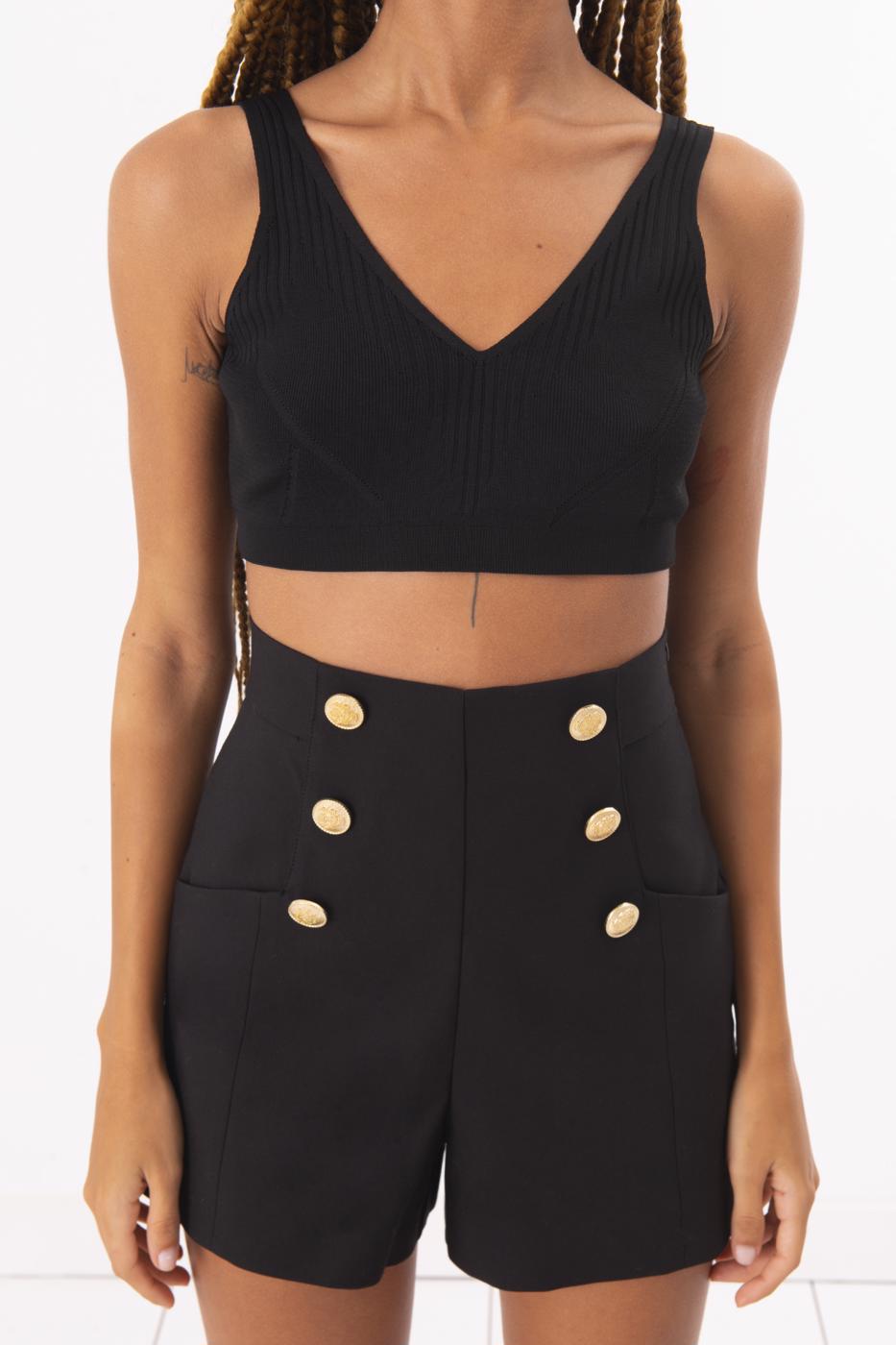 Bayan Siyah Örgü Büstiyer