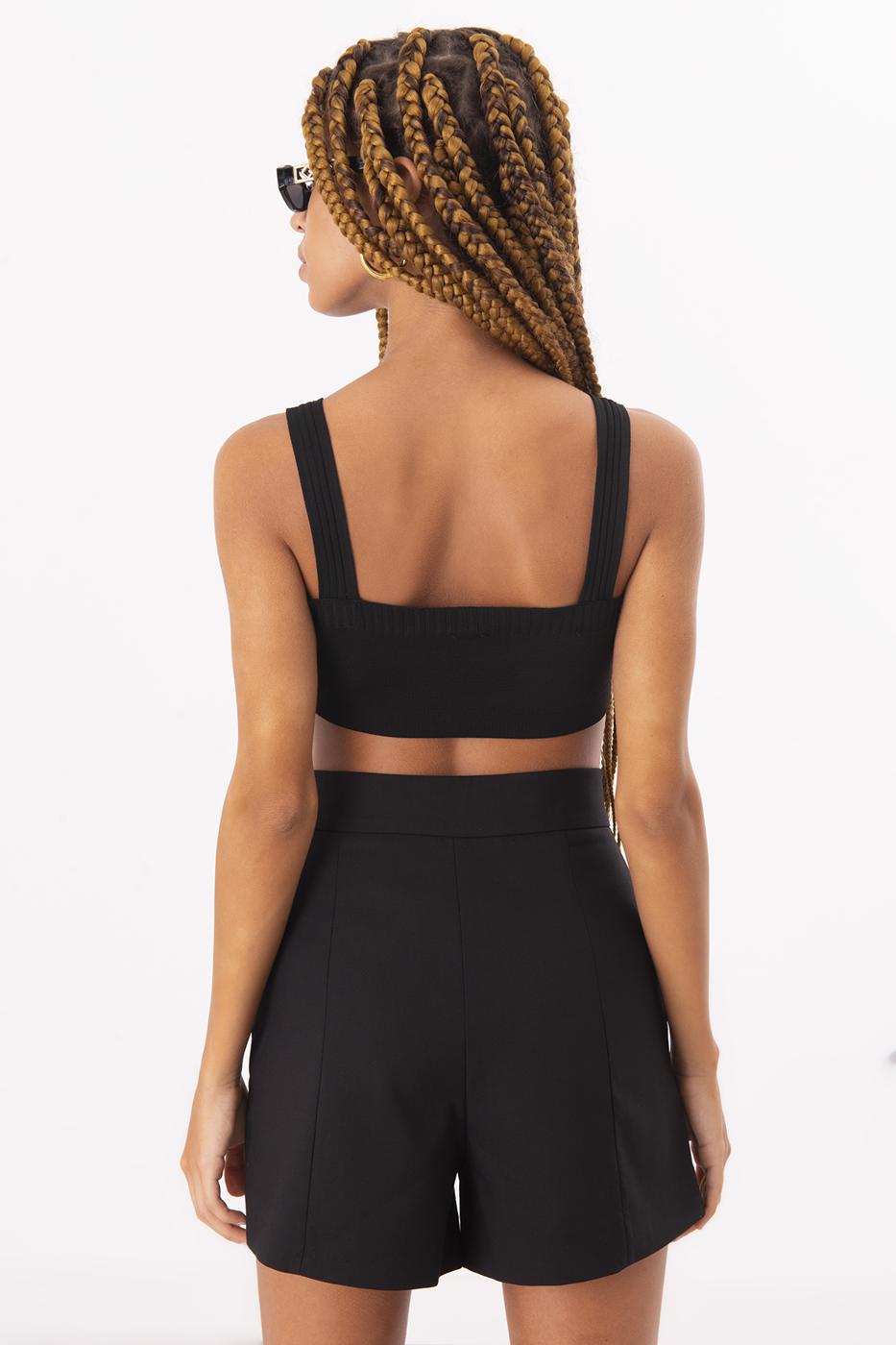 Bayan Siyah Örgü Büstiyer