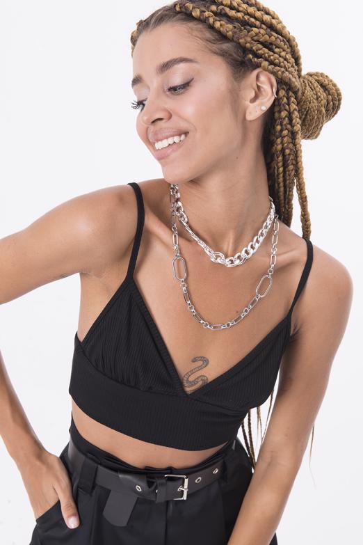 Bayan Siyah Askılı Büstiyer - BSL