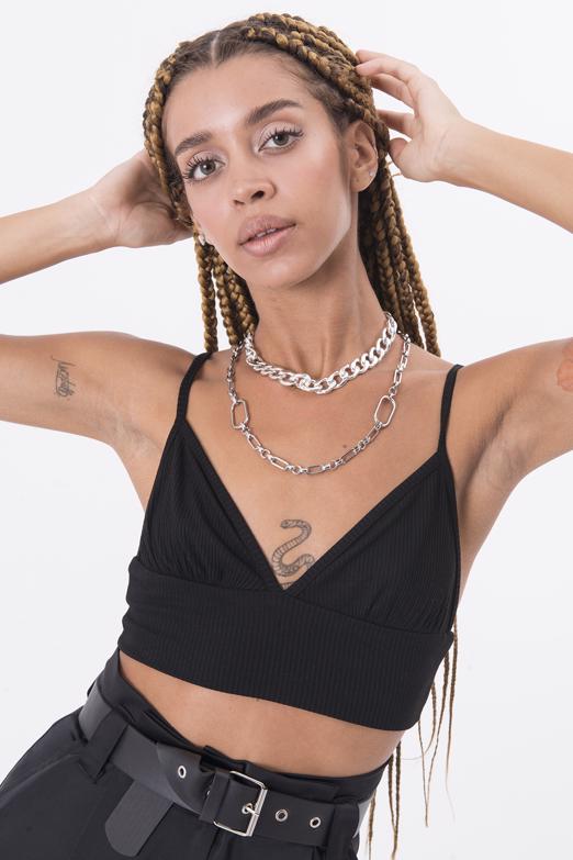 Bayan Siyah Askılı Büstiyer - BSL