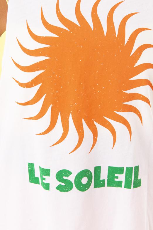 Bayan Beyaz Ön Baskı Detaylı Kolsuz Tişört - BSL