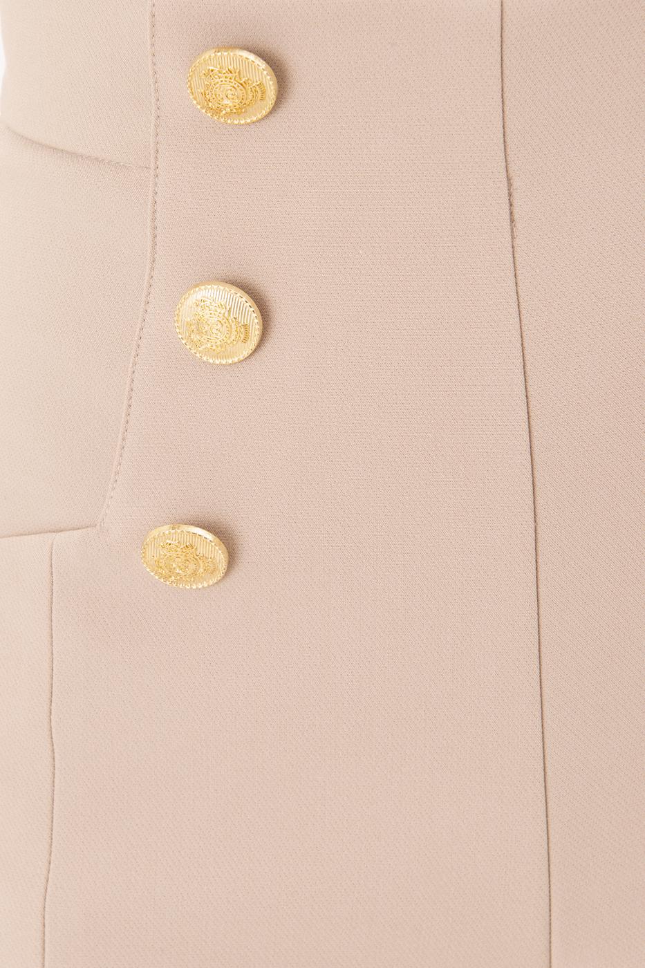 Bayan Vizon Düğme Detaylı Şort