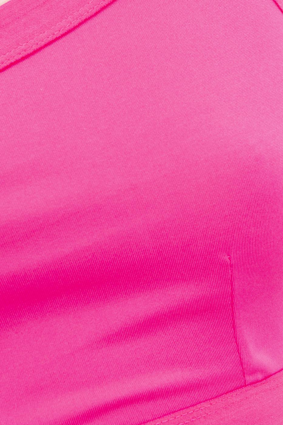 Bayan Pembe Sırt Bant Detaylı Tek Omuz Büstiyer