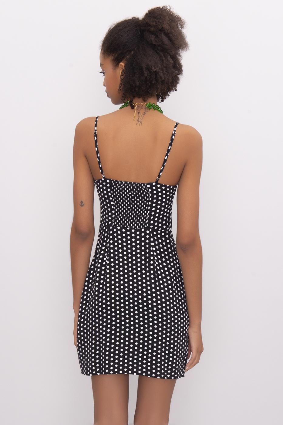 Bayan Siyah Askılı Mini Dar Elbise