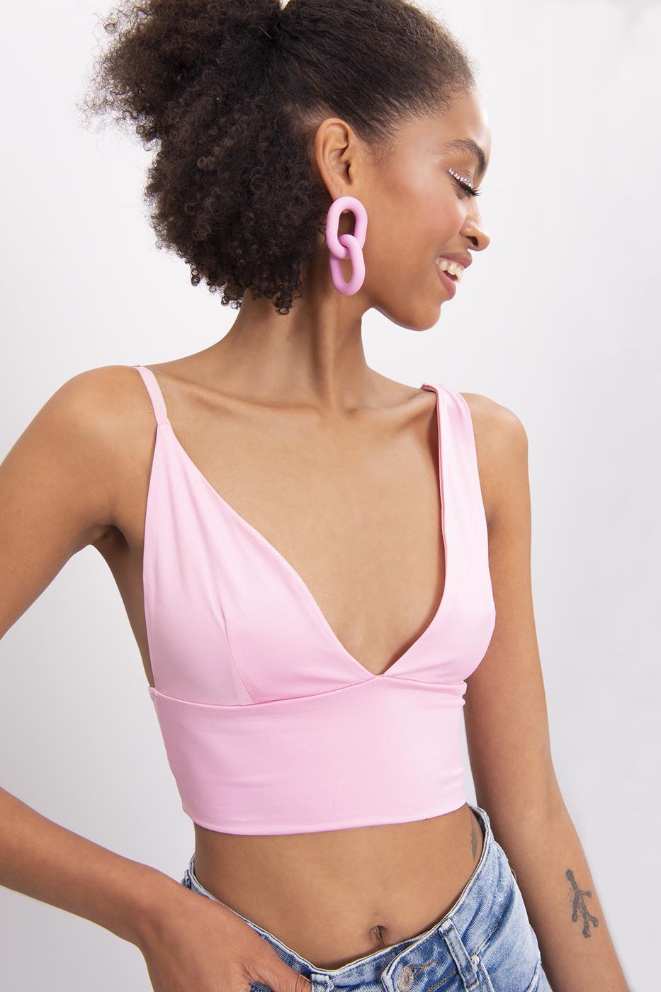 Bayan Pudra Sırt Dekolteli Askı Detaylı Büstiyer