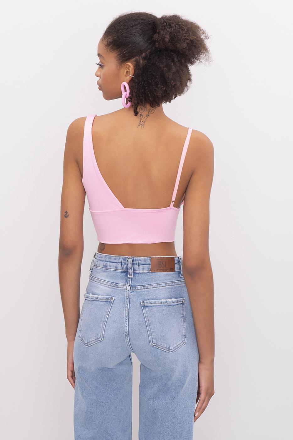 Bayan Pudra Sırt Dekolteli Askı Detaylı Büstiyer