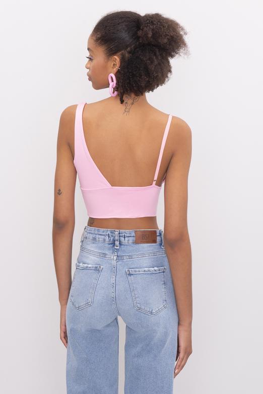 Bayan Pudra Sırt Dekolteli Askı Detaylı Büstiyer - BSL