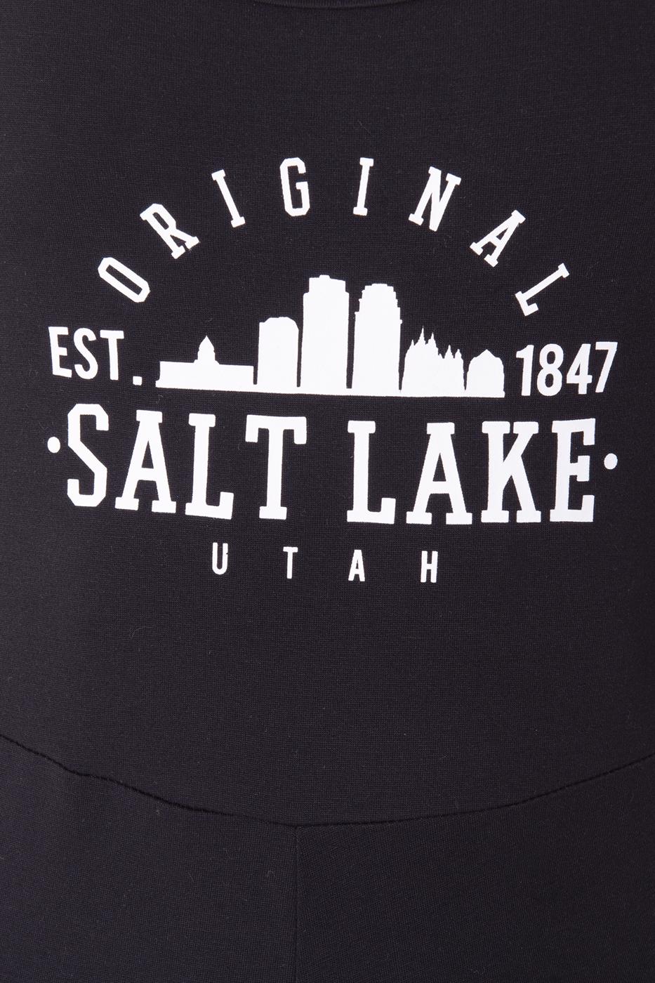 Bayan Siyah Ön Baskı Detaylı Spor Kısa Tulum