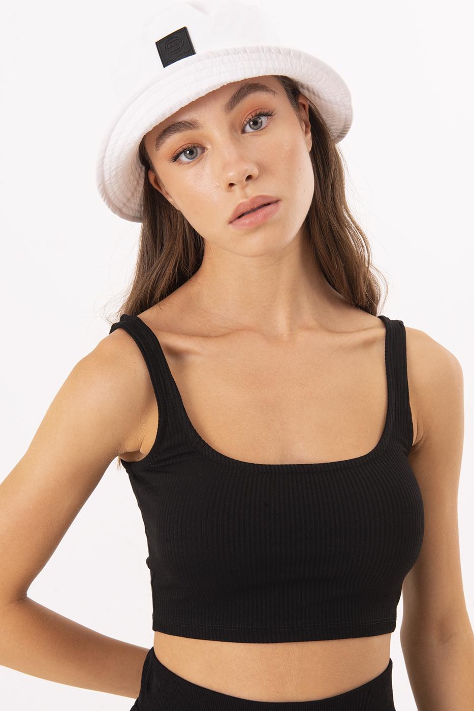 Bayan Siyah Kare Yaka Detaylı Büstiyer