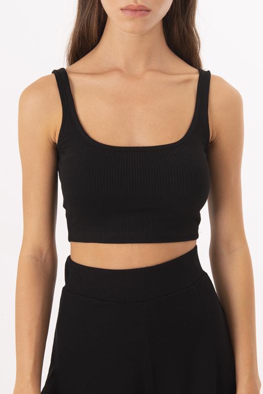 Bayan Siyah Kare Yaka Detaylı Büstiyer - BSL