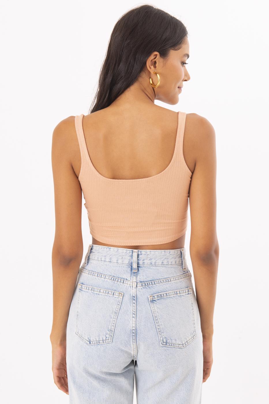 Bayan Somon Kare Yaka Detaylı Büstiyer