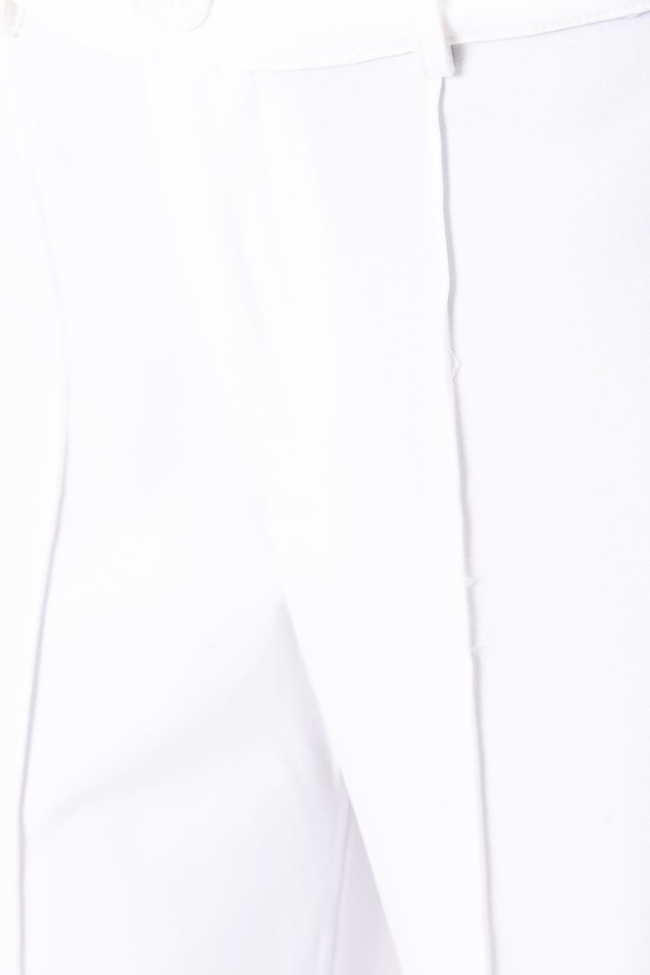 Bayan Ekru Yüksek Bel Fitil Dikiş Detaylı Pantolon