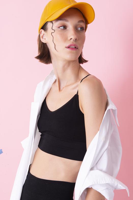 Bayan Siyah Askılı Büstiyer - BSL