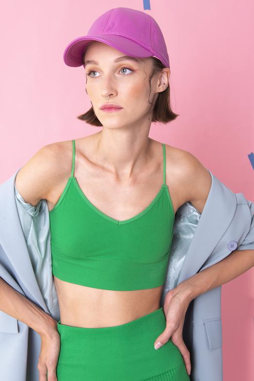 Bayan Yeşil Askılı Büstiyer - BSL