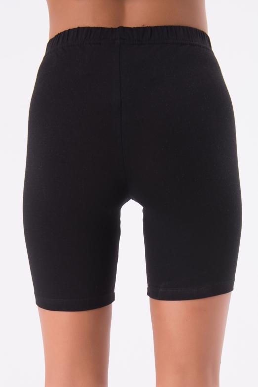 Bayan Siyah Bel Lastik Detaylı Kısa Şort - BSL