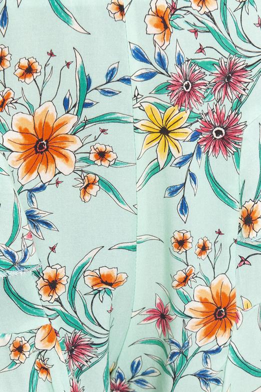 Bayan Yeşil Volanlı Mini Şort - BSL