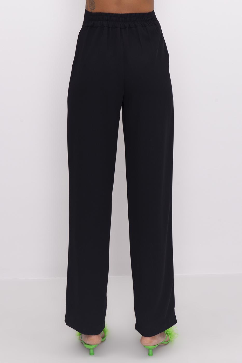 Bayan Siyah Yüksek Bel Maskülen Pantolon