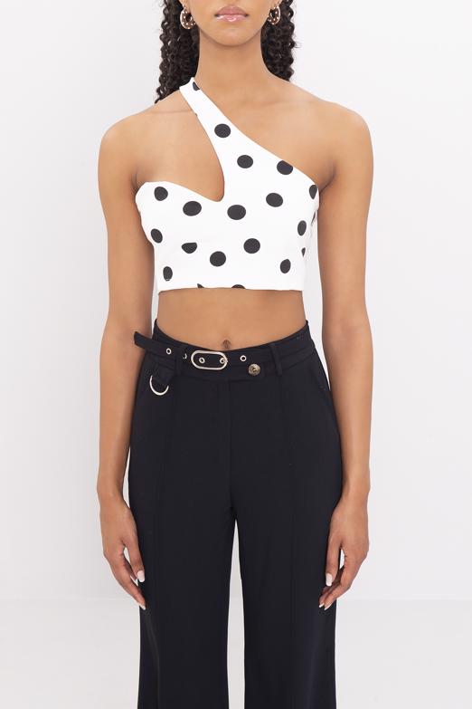 Bayan Beyaz Tek Omuz Bantlı Büstiyer - BSL