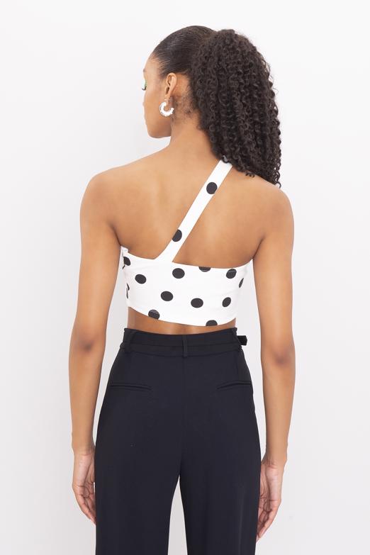 Bayan Beyaz Tek Omuz Bantlı Büstiyer - BSL