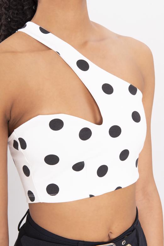 Bayan Beyaz Tek Omuz Bantlı Büstiyer - BSL