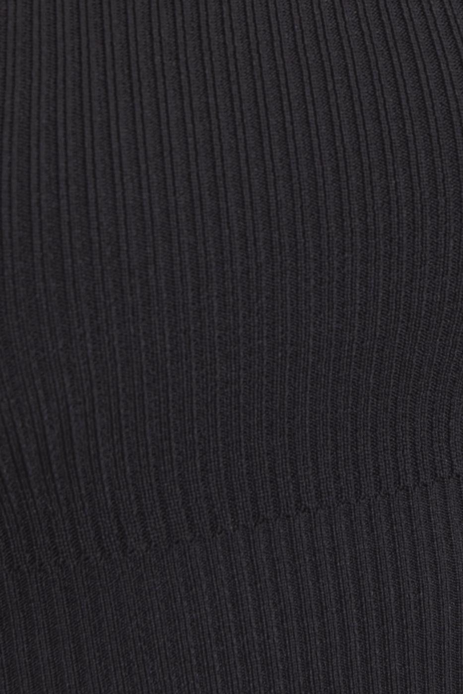 Bayan Siyah Tek Omuz Triko Büstiyer