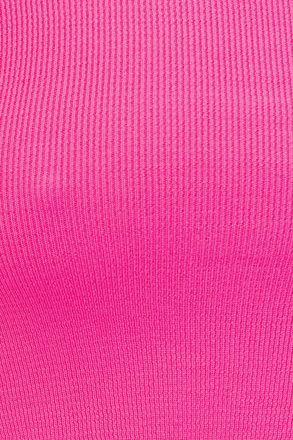 Bayan Fuşya Carmen Yaka Örgü Body