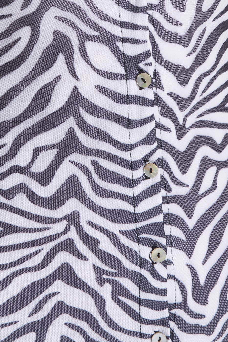 Bayan Beyaz Tül Mini Gömlek Elbise