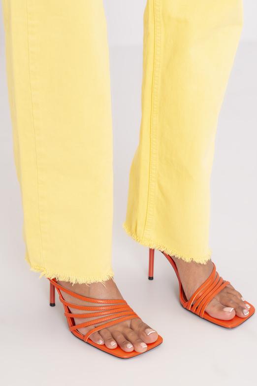 Bayan Sarı High Rise Denim Pantolon - BSL