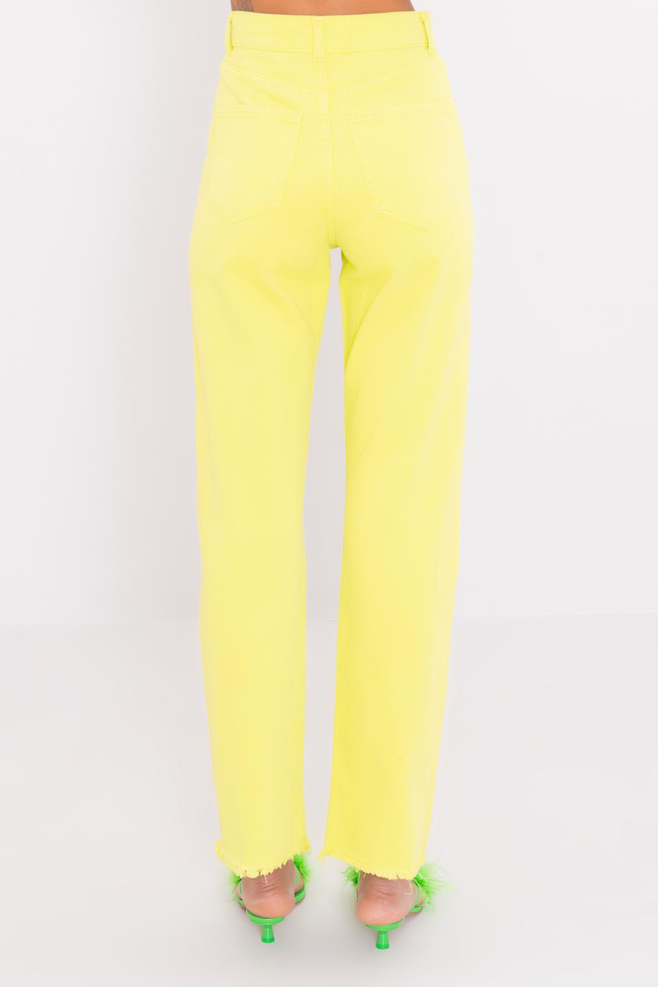 Bayan Yeşil High Rise Denim Pantolon