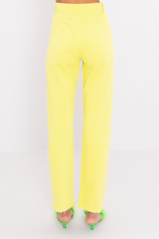 Bayan Yeşil High Rise Denim Pantolon - BSL