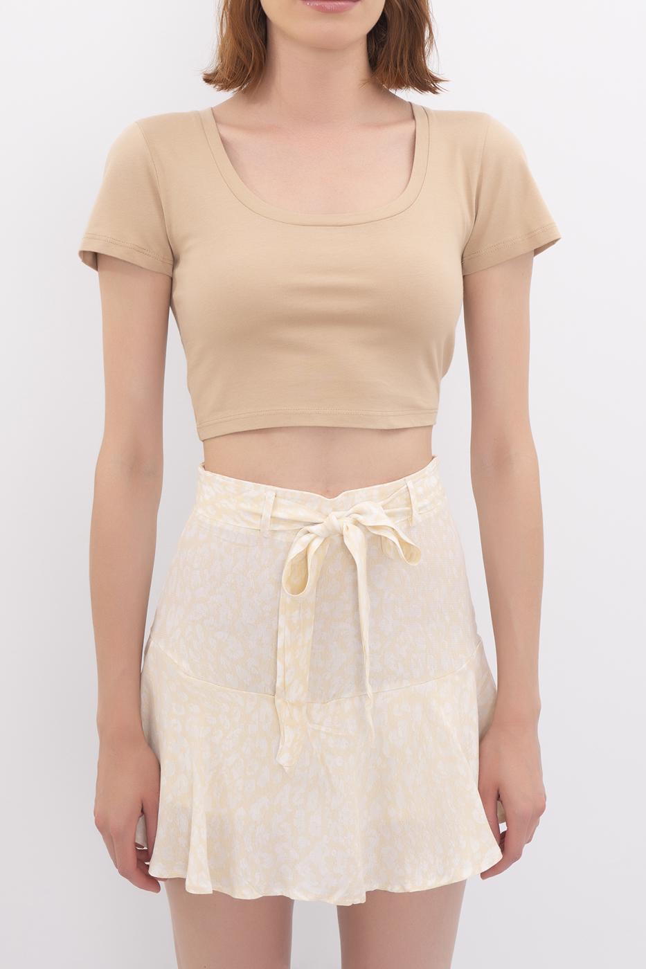 Bayan Bej Kare Yaka Crop Body