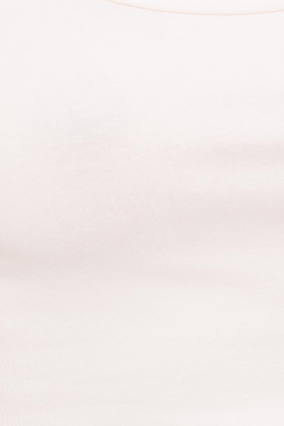 Bayan Ekru Kare Yaka Crop Body