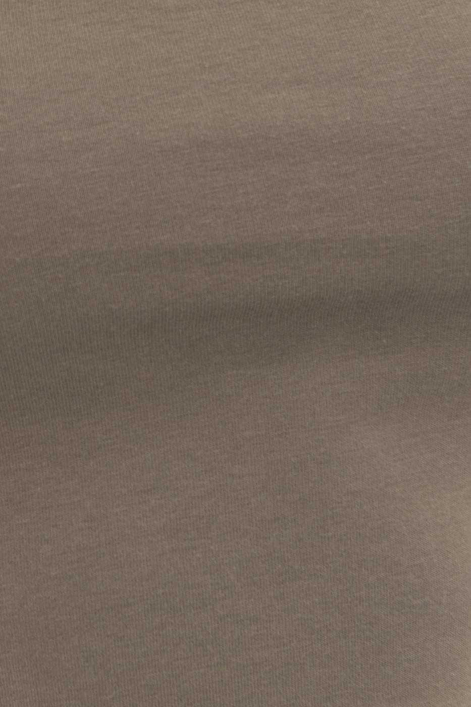 Bayan Haki Kare Yaka Crop Body