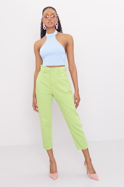 Bayan Yeşil Baggy Pantolon - BSL