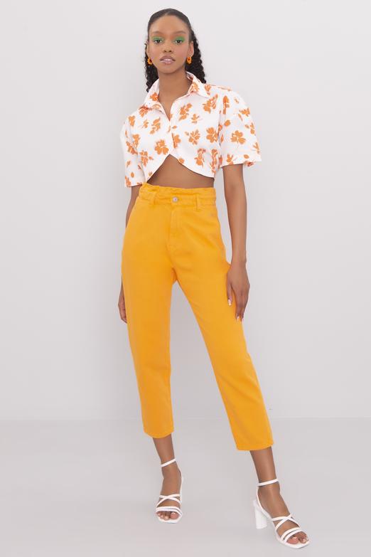 Bayan Oranj Baggy Pantolon - BSL