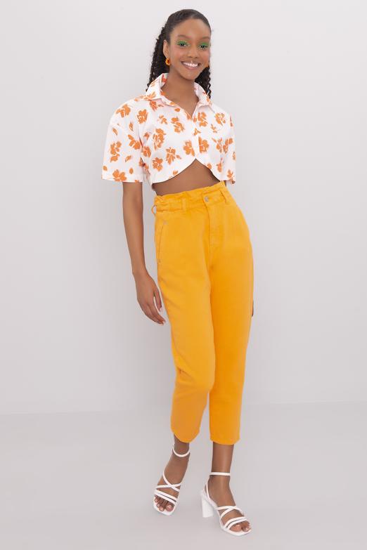 Bayan Oranj Baggy Pantolon - BSL